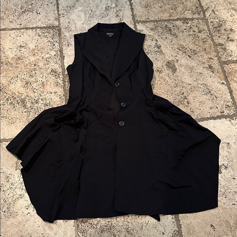 Bebe Classic Black Dress/Vest Jacket, to wear on top of your dress/leggings.